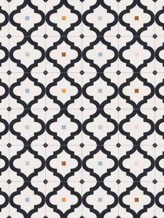 Carrelage imitation carreaux de ciment à motif géométrique BO0210005