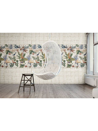 Carrelage mural blanc brillant aspect artisanal rétro LI0009004