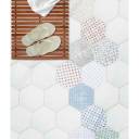 Carrelage hexagonal mat grenat 15 x 15 cm - HE0811011