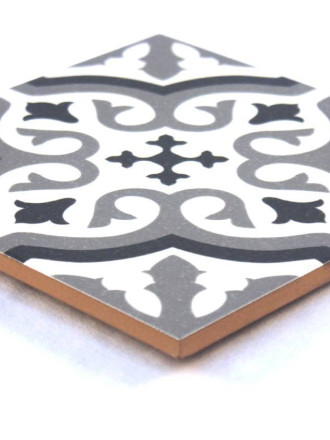 Zementfliesen-Imitat Boden und Wand weiß 20 × 20 cm - FL0115002