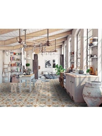 Carreau de ciment imitation 20 X 20 cm multicolore - LO8501007