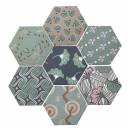 Carrelage hexagonal, la tomette grès cérame good vibes - GO0812014
