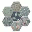 Carrelage hexagonal, la tomette grès cérame good vibes - GO0812014