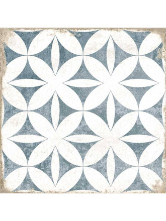 Carrelage vintage carré bleu à motifs mauresques GR8504003