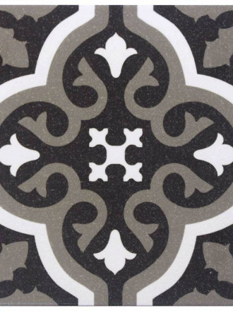 Zementfliesen-Imitat Boden und Wand schwarz 20 × 20 cm - FL0115001
