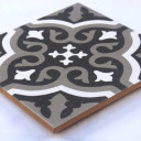 Zementfliesen-Imitat Boden und Wand schwarz 20 × 20 cm - FL0115001