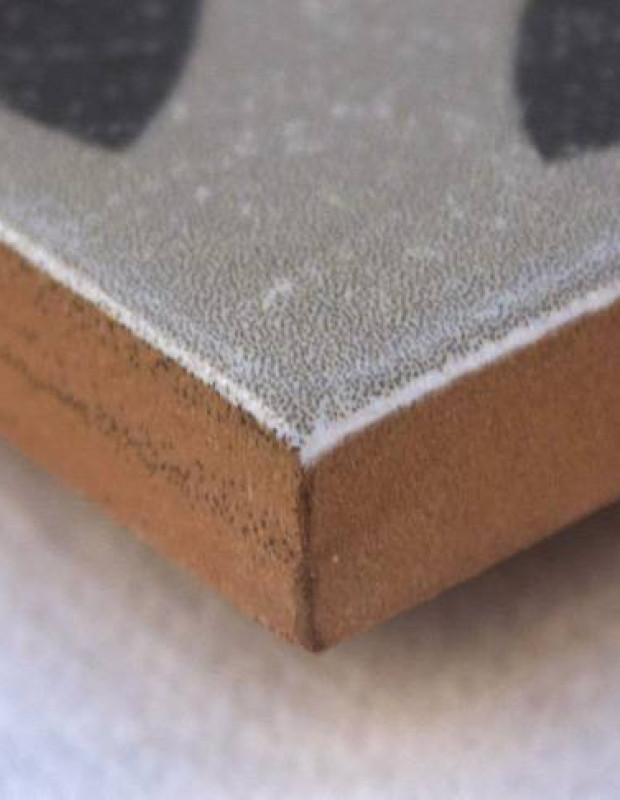 Zementfliesen-Imitat Boden und Wand schwarz 20 × 20 cm - FL0115001