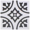 Carrelage imitation carreau ciment blanc 20 x 20 cm - BU0116001