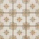 Retro-Bodenfliese 33 × 33 cm - braun-orangefarbenes Dekor - FS1136002