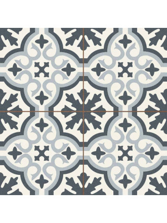 Carrelage imitation carreau de ciment motif bleu - La Parisienne