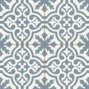 Carrelage imitation carreaux de ciment neufs - bleu & blanc - TI1138001