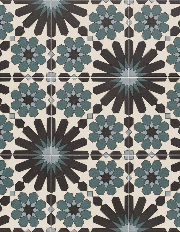 Azulejos Zellij-Stil mit geometrischen Mustern 20 × 20 cm - ZE0114001