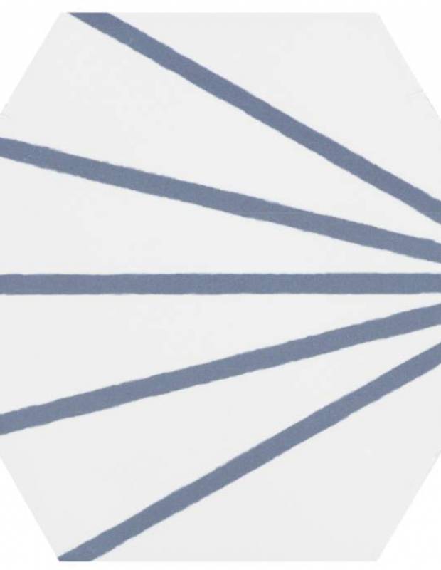 Carrelage hexagonal - design vintage - mat à motif bleu - ME9507006