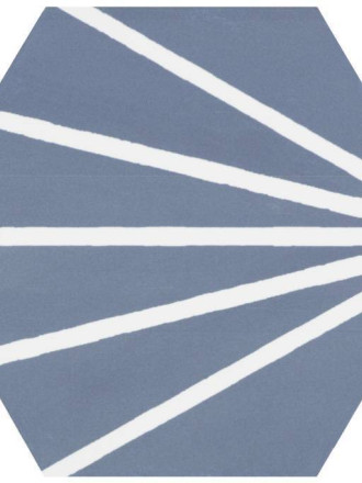 Carrelage Hexagonal Ciment Mat Bleu Foncé ME9507002