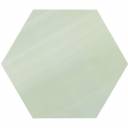 Carrelage uni hexagonal vert en grès cérame de 10 mm d'épaisseur