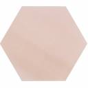 Sechseckige Fliese einfarbig rosa Steinzeug 10 mm dick