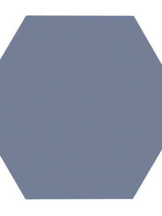 Sechseckige Fliese einfarbig blau Steinzeug 10 mm dick
