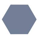 Carrelage uni hexagonal bleu en grès cérame de 10 mm d'épaisseur - ME9507018