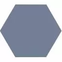 Sechseckige Fliese einfarbig blau Steinzeug 10 mm dick