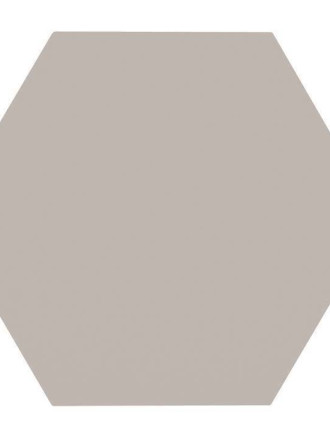 Sechseckige Fliese einfarbig grau Steinzeug 10 mm dick