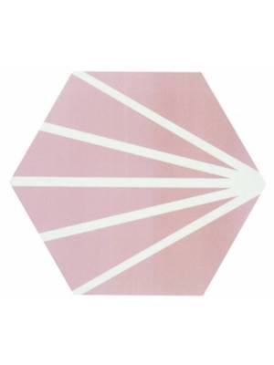 Carrelage hexagonal design vintage - mat à motif rose - ME9507008