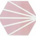 Carrelage hexagonal design vintage - mat à motif rose - ME9507008