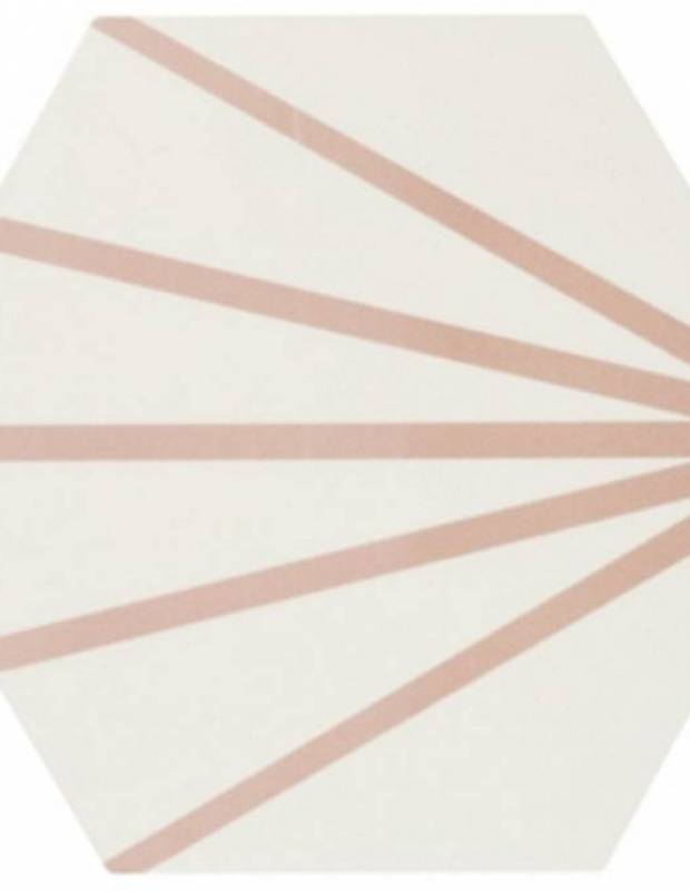 Carrelage hexagonal design vintage - mat à motif rose - ME9507012