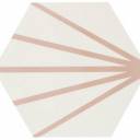 Carrelage hexagonal design vintage - mat à motif rose - ME9507012