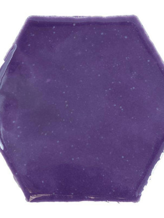 Violette handgearbeitete Tomette, sechseckiges Format 10 × 11,5 cm