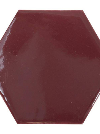 Carrelage hexagonal mural framboise style artisanal CE1406035