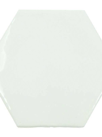 Carrelage mural hexagonal blanc type tomette artisanale