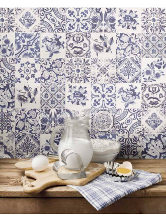 Carrelage mural type Azulejo, motifs atypiques OP3503002