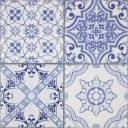 Carrelage mural azulejo bleu patchwork - AR3501001