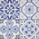 Carrelage mural azulejo bleu patchwork - AR3501001