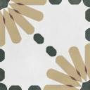 Carrelage imitation carreau de ciment décor jaune et vert - AR1144002