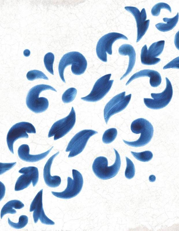 Fliese Azulejo-Stil Dekor im antiken Look 2 - BL5902003
