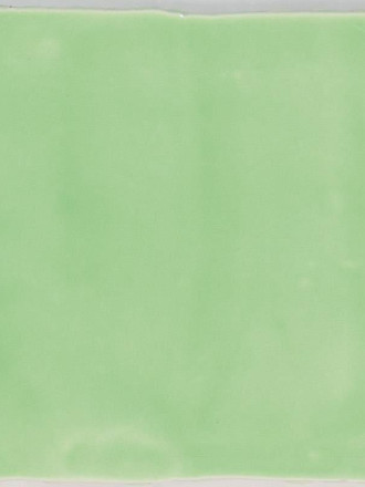 Carreau artisanal vert brillant carré, type terre cuite