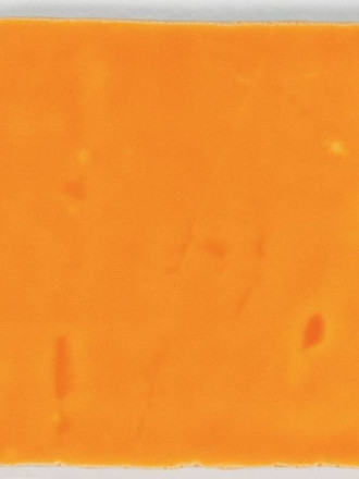 CE1406112, carreau artisanal orange typeterre cuite émaillée