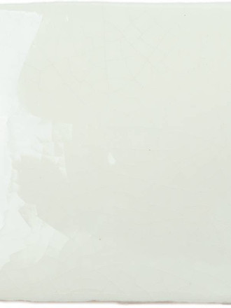 Carreau artisanal carré terre suite émaillée, coloris blanc