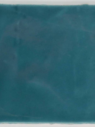 Carrelage carré bleu, style artisanal terre cuite émaillée