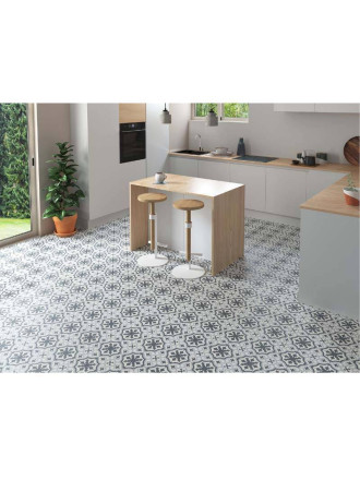 Carrelage imitation carreau de ciment motif bleu - La Parisienne