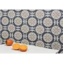 Carrelage imitation carreau de ciment décor gris et jaune - AR1144003