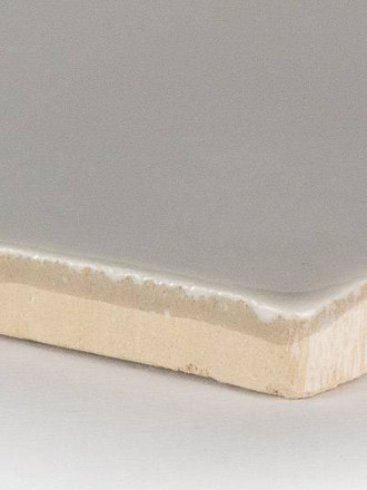 Carreau artisanal gris 10 x 10 type terre cuite émaillée