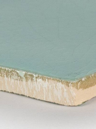 Carrelage artisanal carré type terre cuite émaillée gris