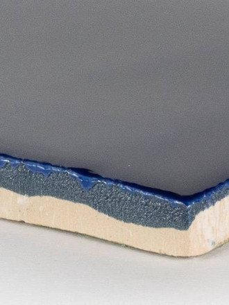 Carreau mural artisanal bleu 10 x 10 cm terre cuite émaillée