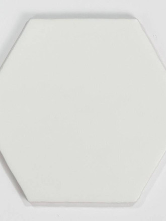 Carrelage tomette hexagonale blanc pur style artisanal HE0811001