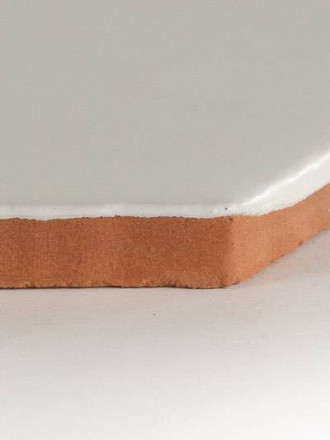 Fliese sechseckig matt weiß 15 × 15 cm - HE0811001