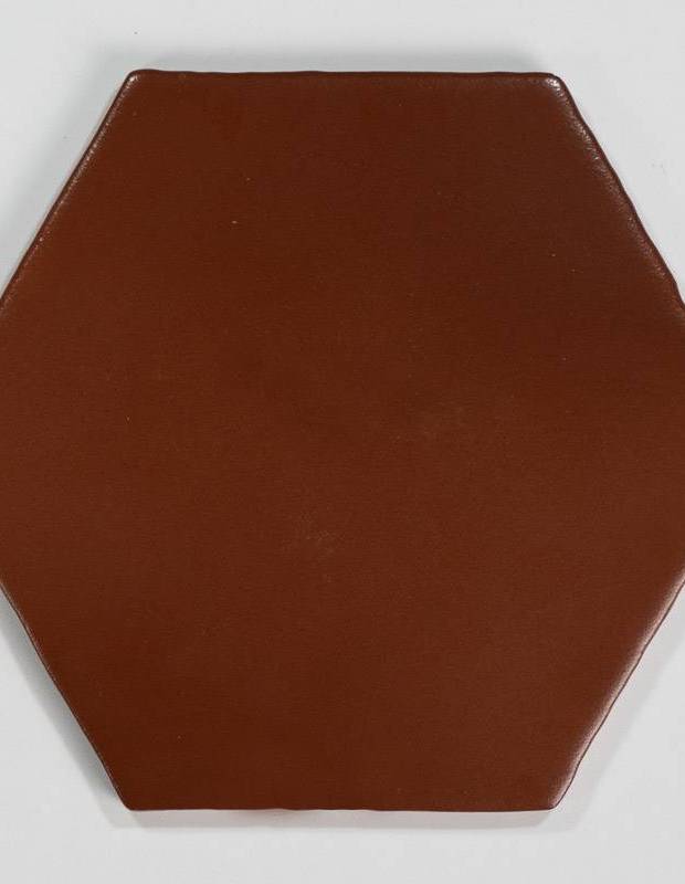 Fliese sechseckig matt rot 15 × 15 cm - HE0811005