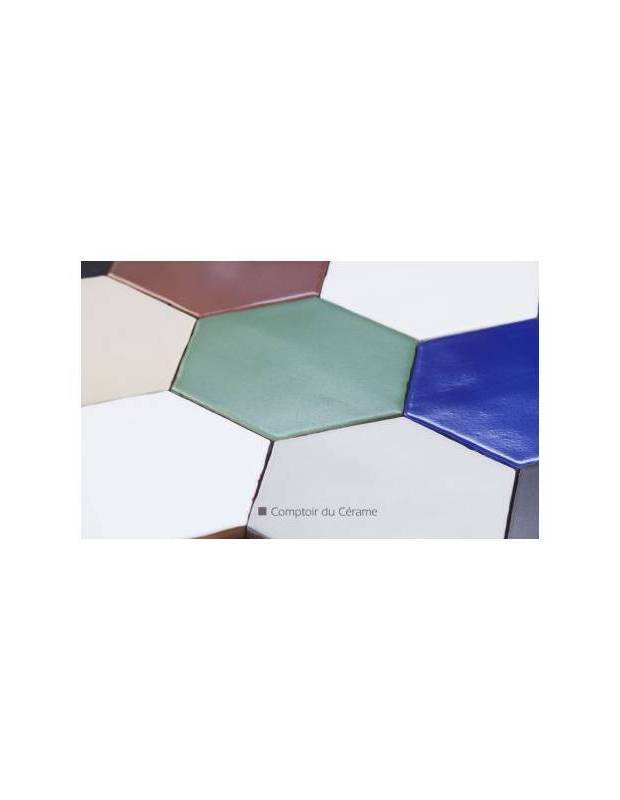 Carrelage hexagonal mat rouge 15 x 15 cm - HE0811005