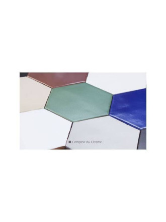 Tomette carrelage hexagonal gris clair style artisanal HE0811006
